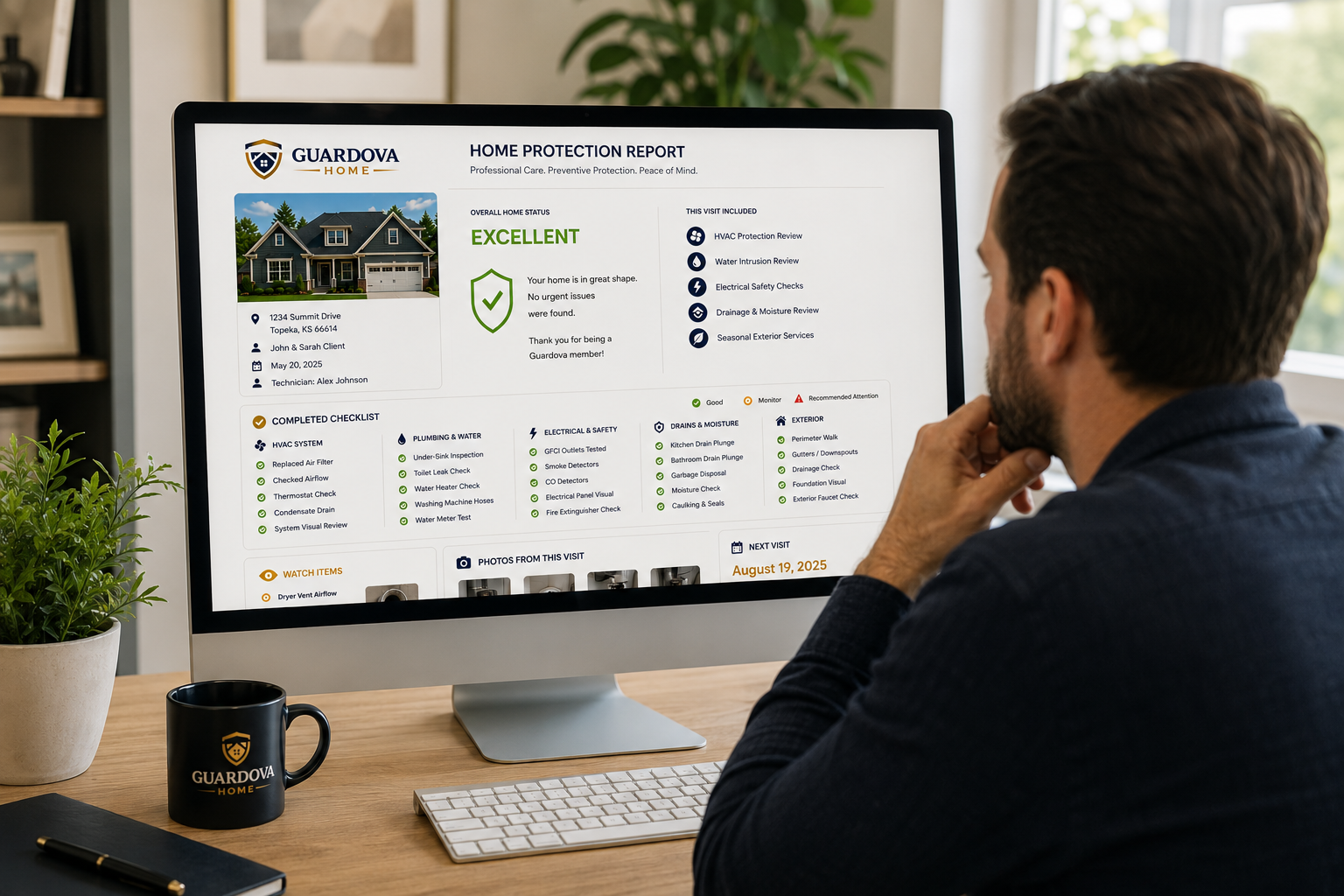 Guardova Home Protection Report example